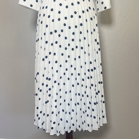 •HOBBS London• Leona Spot Print‎ Midi Shirt Dress in White & Black Size 2 - Picture 9 of 15